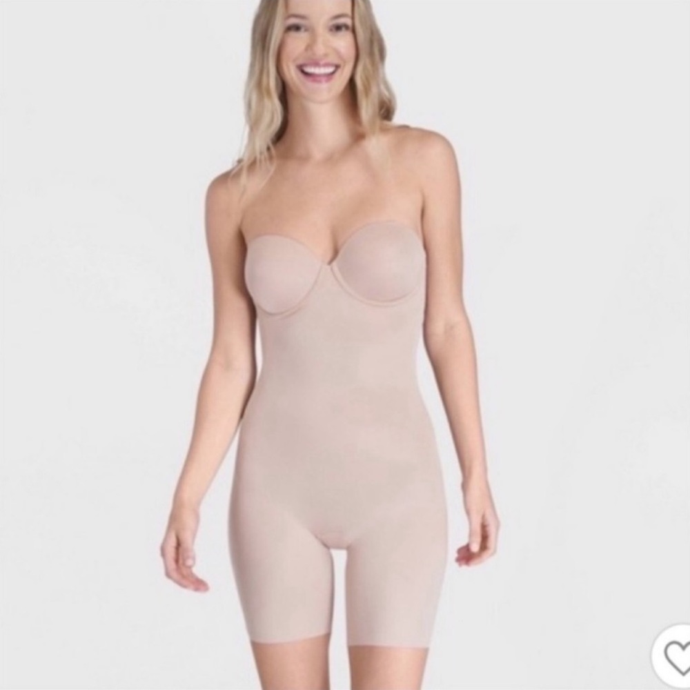 Assets by Spanx Strapless Nude Shaping Bodysuit